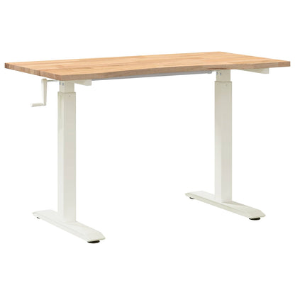 Bureau Wit en Natuurlijk 120 x 60 cm Massief Eikenhout
