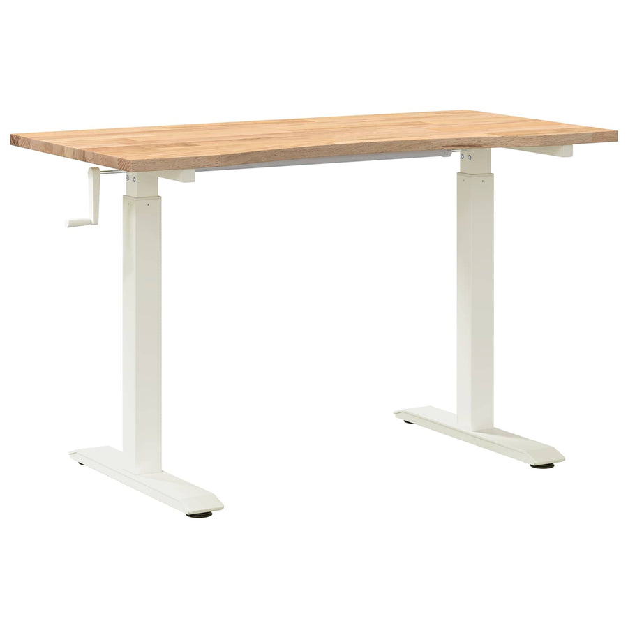 Bureau Wit en Natuurlijk 120 x 60 cm Massief Eikenhout