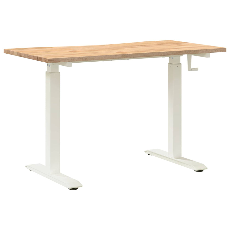 Bureau Wit en Natuurlijk 120 x 60 cm Massief Eikenhout