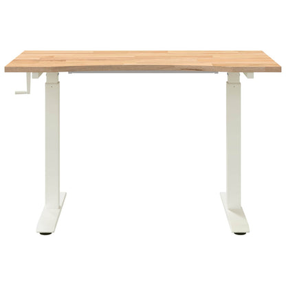 Bureau Wit en Natuurlijk 120 x 60 cm Massief Eikenhout