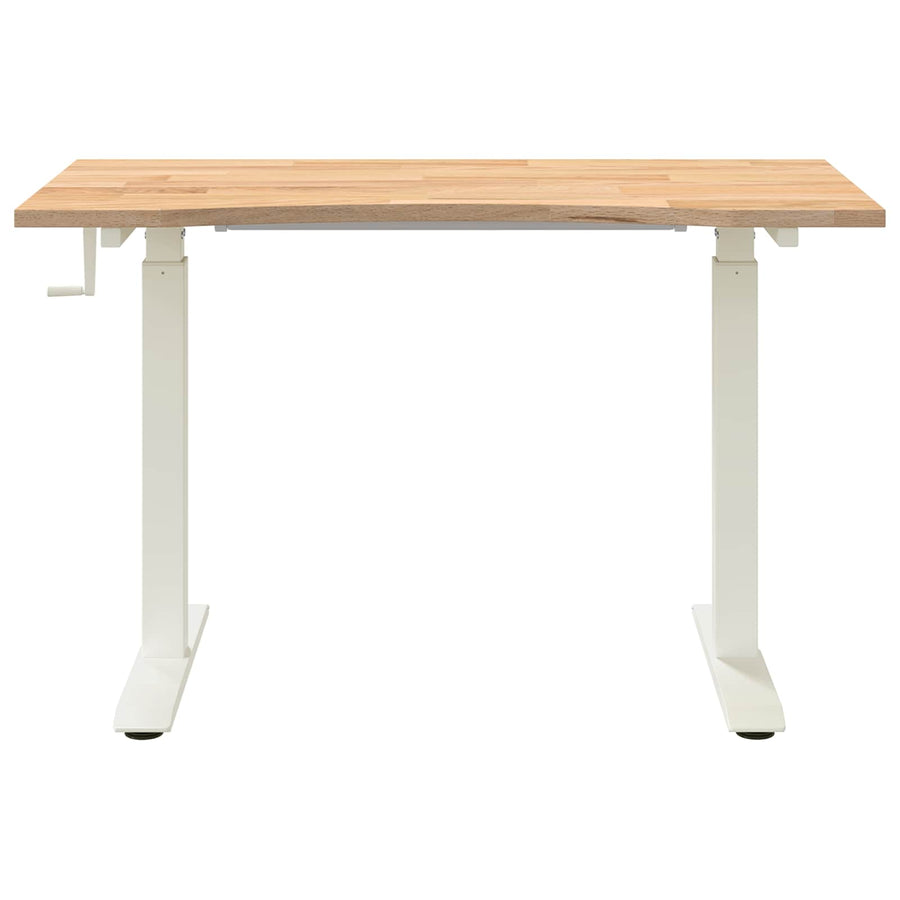 Bureau Wit en Natuurlijk 120 x 60 cm Massief Eikenhout