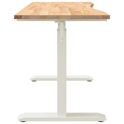 Bureau Wit en Natuurlijk 120 x 60 cm Massief Eikenhout