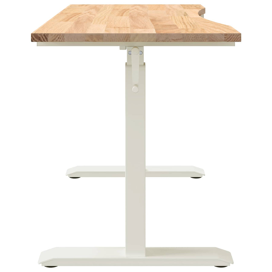 Bureau Wit en Natuurlijk 120 x 60 cm Massief Eikenhout