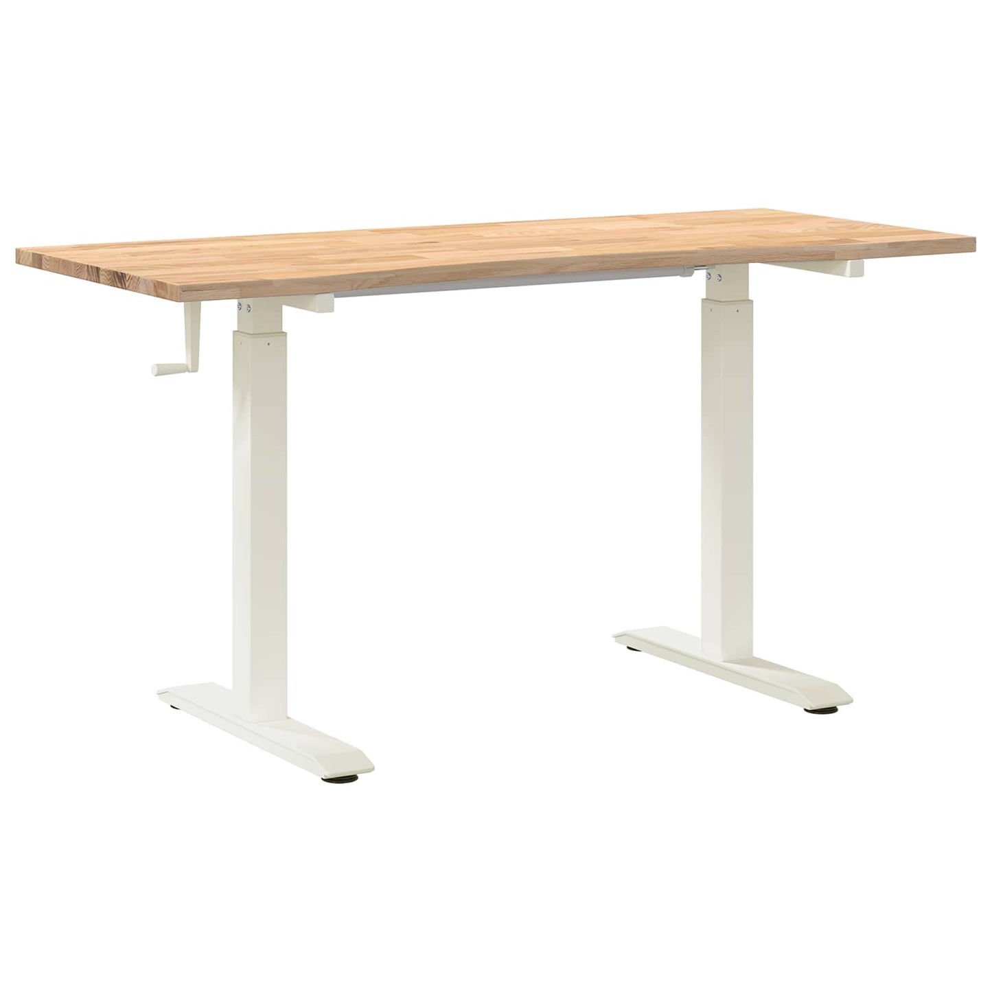 Bureau Wit en Natuurlijk 140 x 60 cm Massief Eikenhout