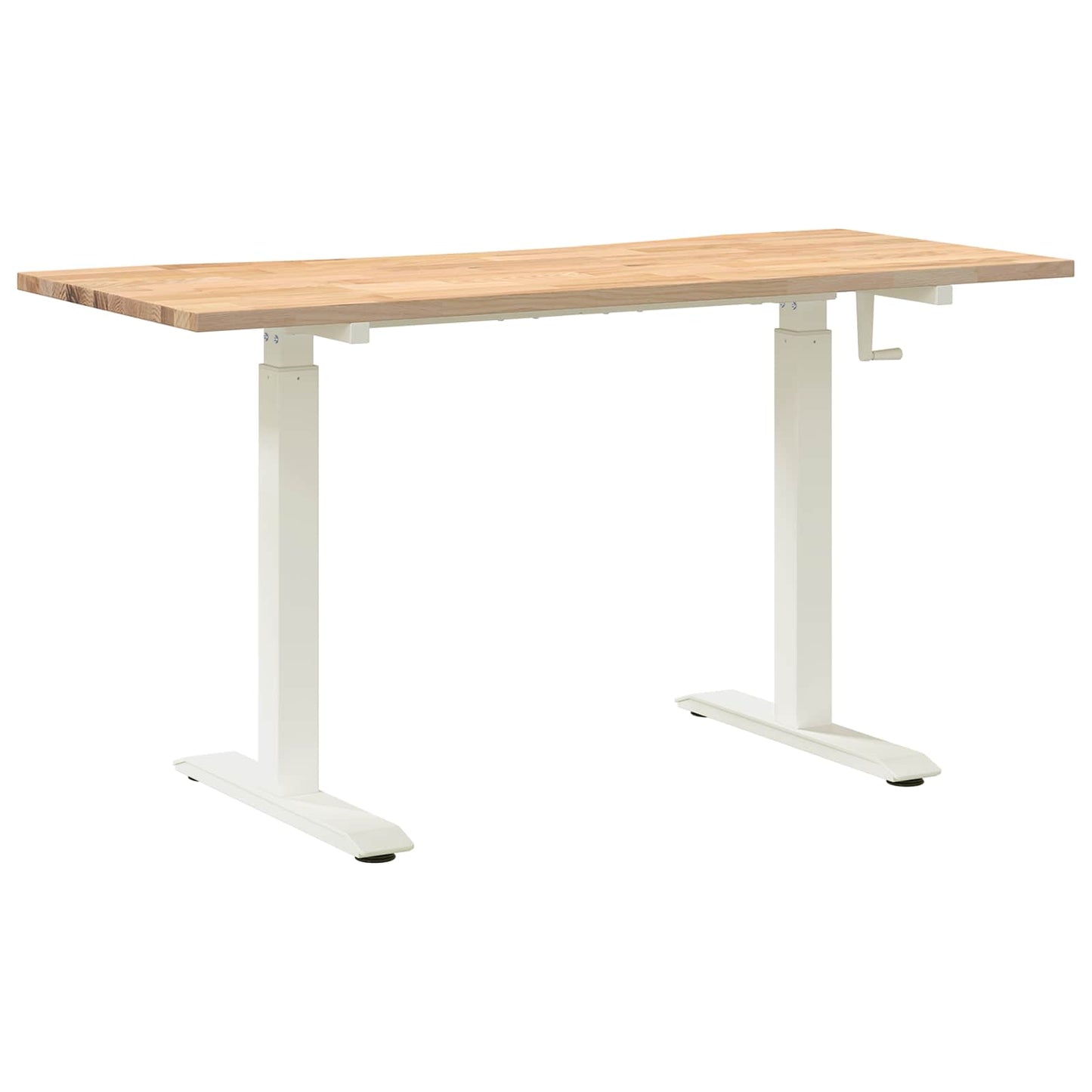 Bureau Wit en Natuurlijk 140 x 60 cm Massief Eikenhout