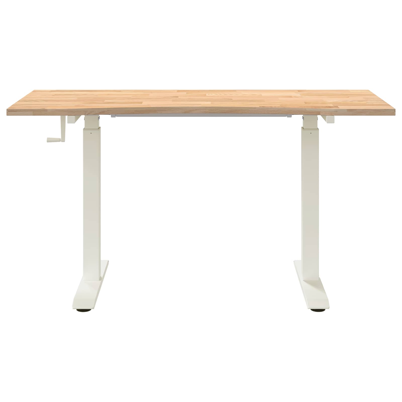 Bureau Wit en Natuurlijk 140 x 60 cm Massief Eikenhout