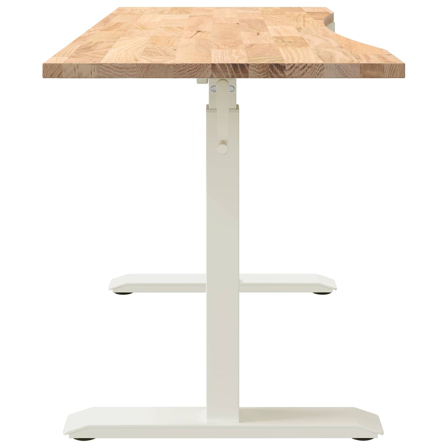 Bureau Wit en Natuurlijk 140 x 60 cm Massief Eikenhout
