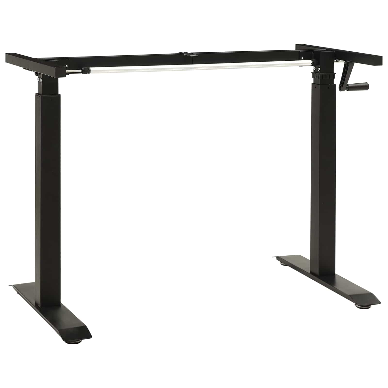 Bureau Zwart en natuurlijk 120 x 60 cm Massief Eikenhout
