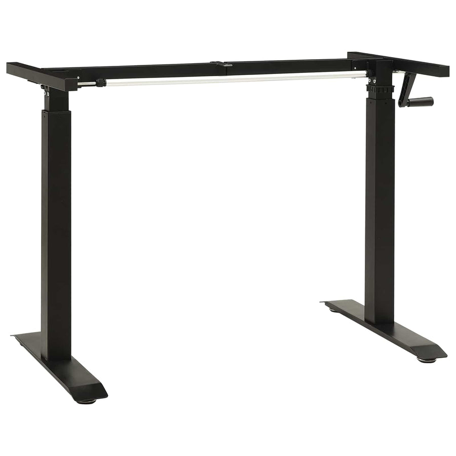 Bureau Zwart en natuurlijk 120 x 60 cm Massief Eikenhout