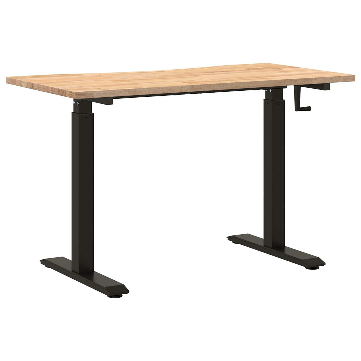 Bureau Zwart en natuurlijk 120 x 60 cm Massief Eikenhout