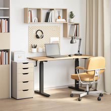 Bureau Zwart en natuurlijk 140 x 60 cm Massief Eikenhout