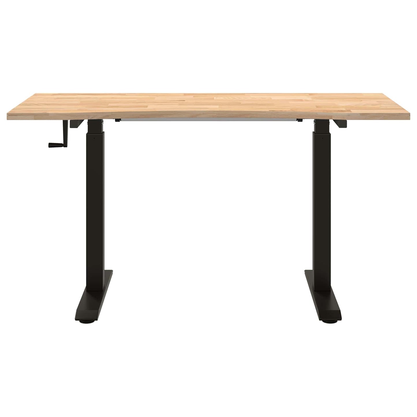 Bureau Zwart en natuurlijk 140 x 60 cm Massief Eikenhout