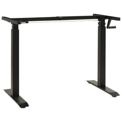 Bureau Zwart en Donkerbruin 120 x 60 cm Massief Eikenhout