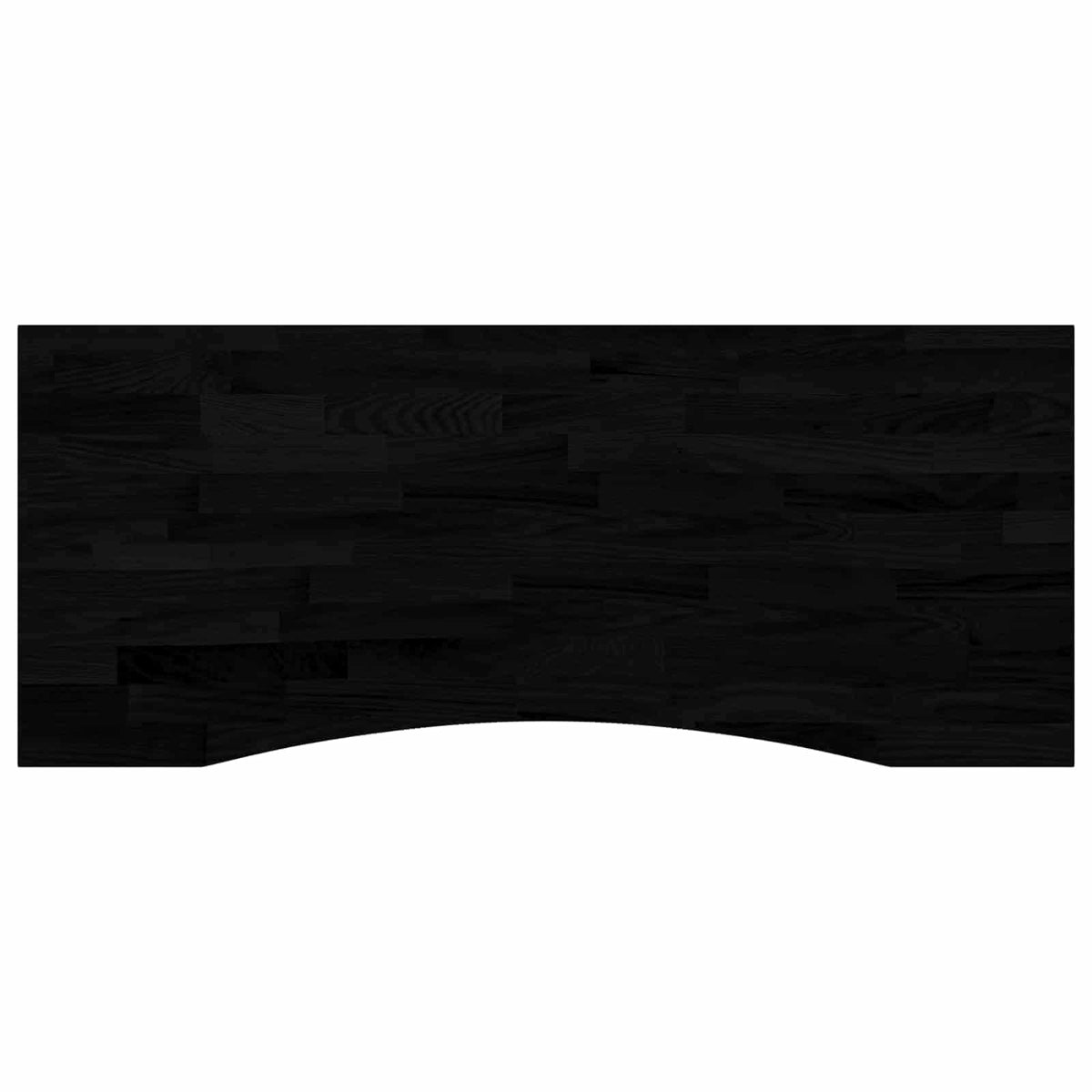 Bureau Zwart en Donkerbruin 120 x 60 cm Massief Eikenhout