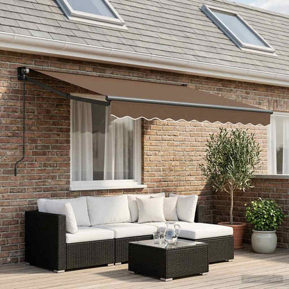 Uitschuifbare luifel Taupe 3 x 2 m 100% Polyester en Aluminium