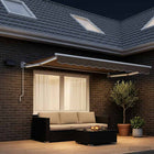 Luifel handbediend 200x120 cm taupe met LED