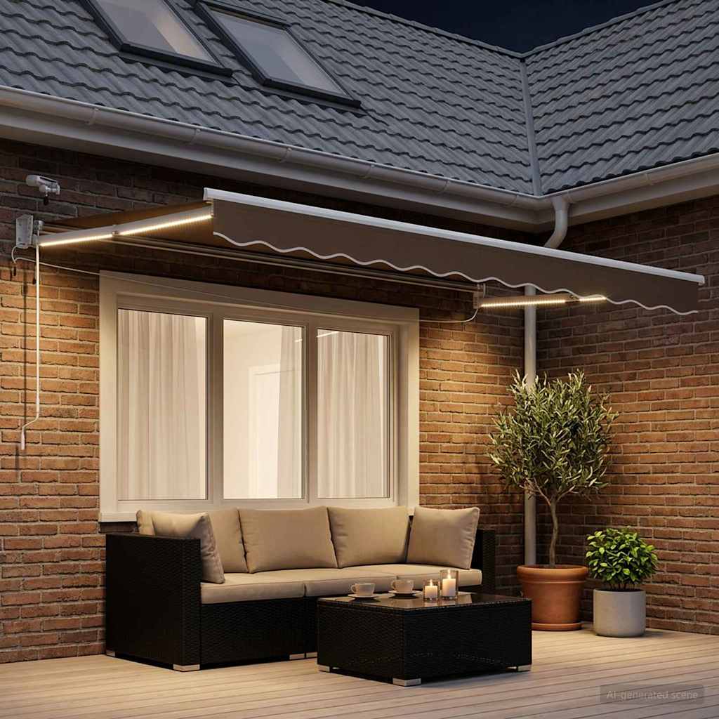 Elektrisch Uittrekbaar Zonnescherm Taupe 3 x 2 m