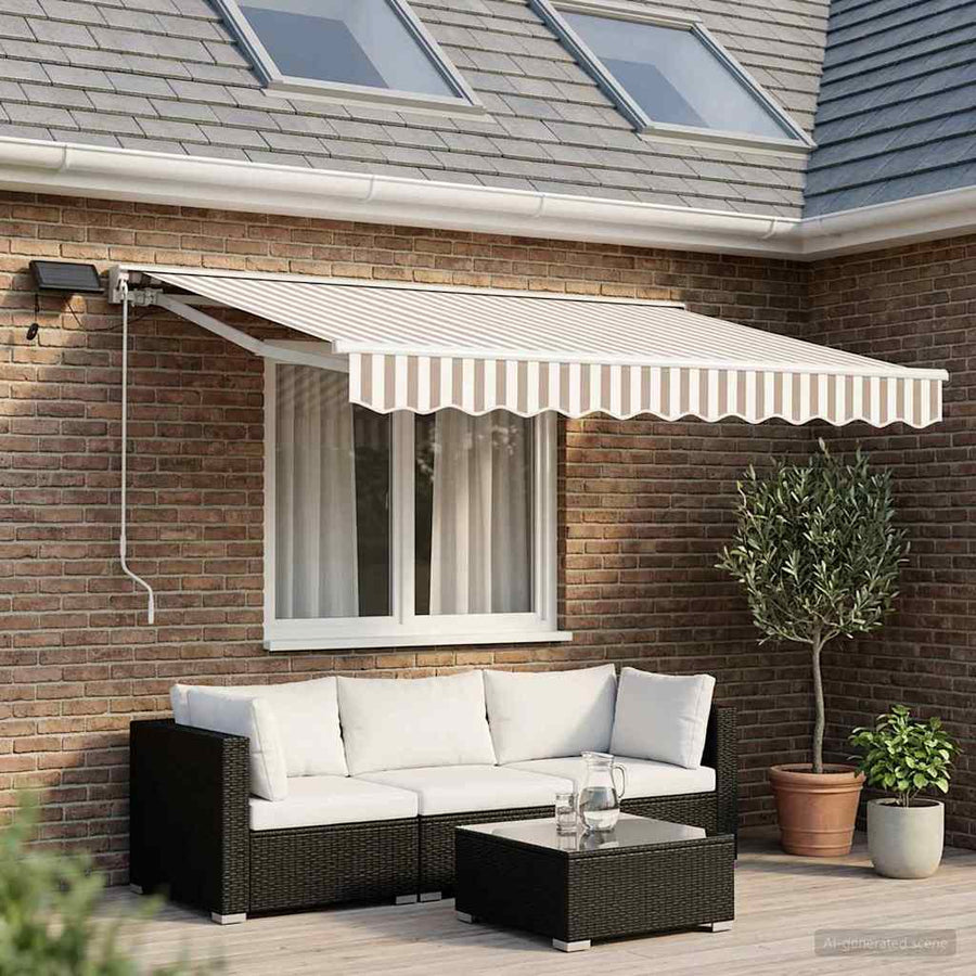 Handmatige Luifelhouder met LED's 3,5 x 2,5 m