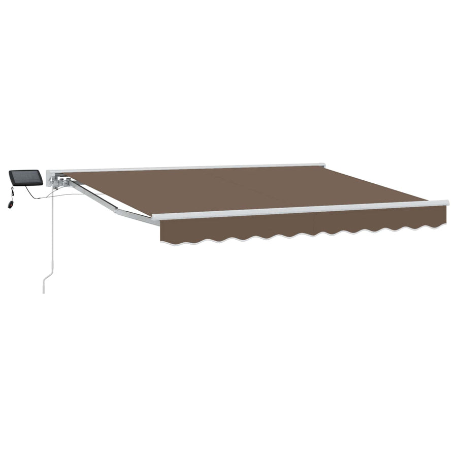 Handmatige Luifelhouder met LED's Taupe 2,5 x 2 m