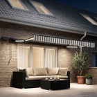 Luifel met LED 2,5 x 2 m lichtgrijs antraciet