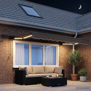 Luifel 3,5x2,5 m taupe met LED