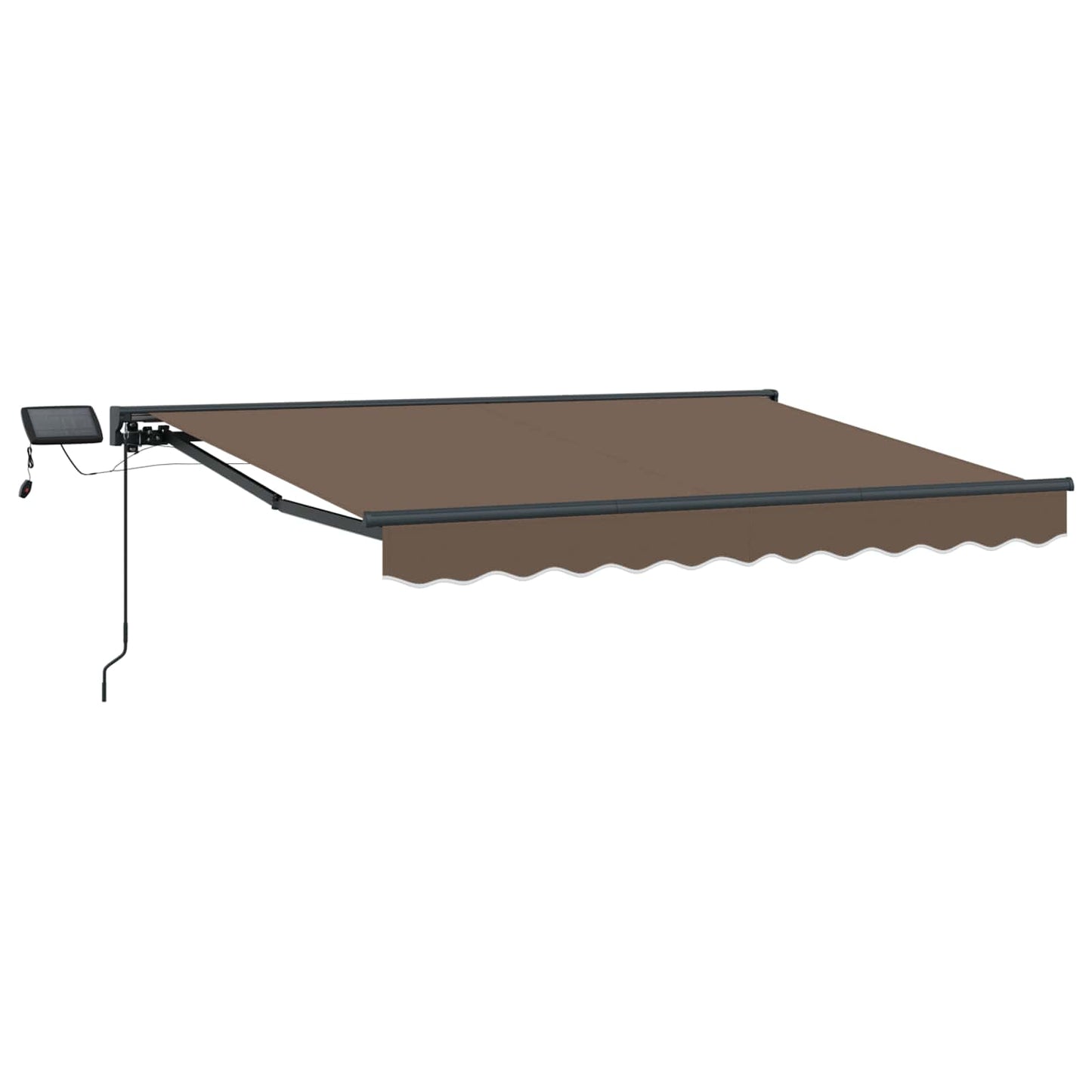Handmatige Luifelhouder met LED's Taupe 2,5 x 2 m