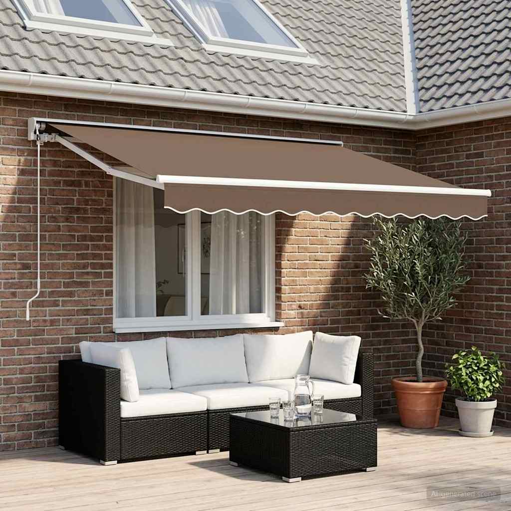 Elektrisch Uittrekbaar Zonnescherm Taupe 3 x 2 m