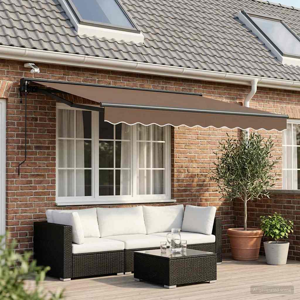 Elektrisch Uittrekbaar Zonnescherm Taupe 3 x 2 m