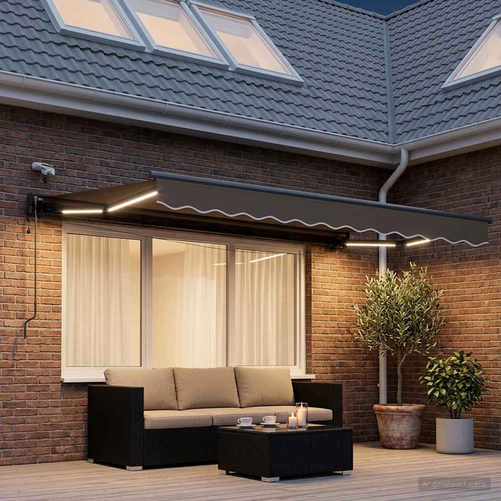 Elektrisch Uittrekbaar Zonnescherm Taupe 3 x 2 m