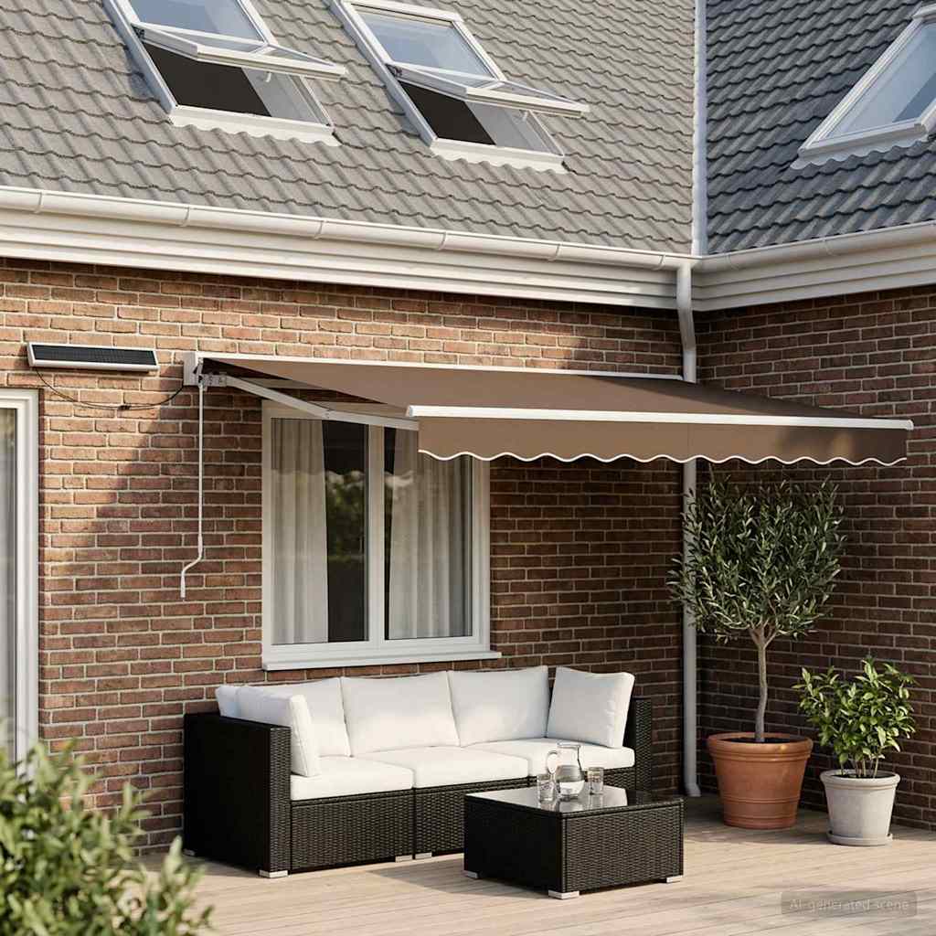 Elektrisch Uittrekbaar Zonnescherm Taupe 3 x 2 m