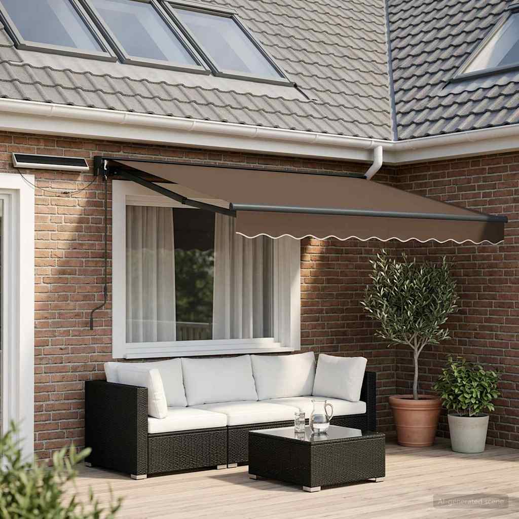 Elektrisch Uittrekbaar Zonnescherm Taupe 3 x 2 m