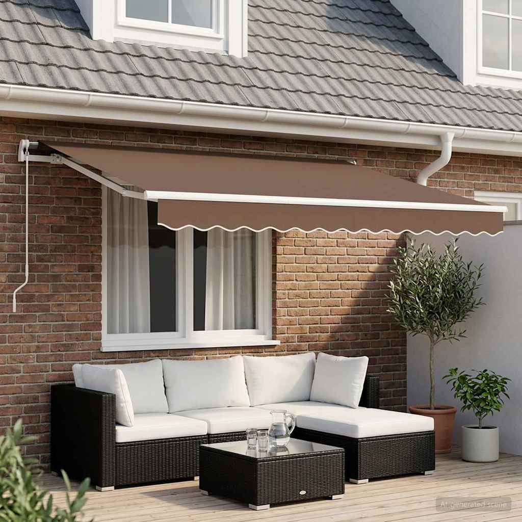 Inklapbaar Zonnescherm Taupe 3 x 2 m Stof