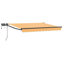 Handbediende luifel met LED's Zand 100% Polyester en Aluminium