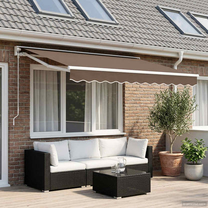 Uitschuifbare luifel Taupe 3 x 2 m Polyester en Aluminium