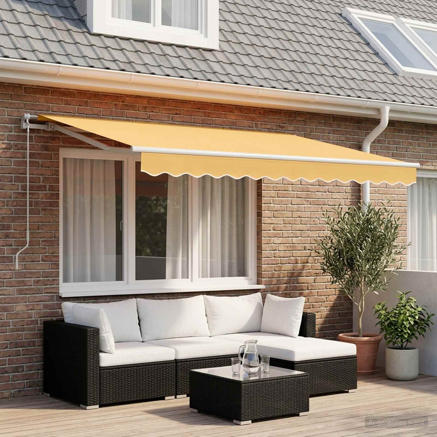 Uitschuifbare luifel Zand 3,5 x 2 m Stof