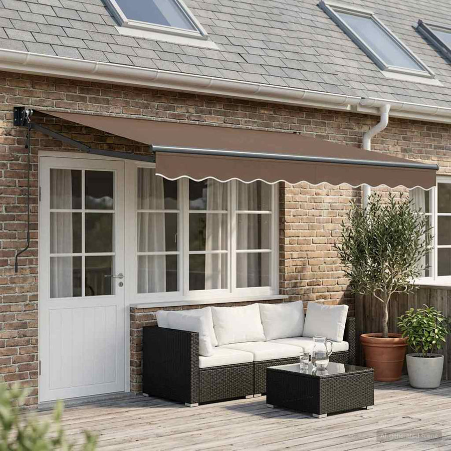 Markies Taupe 4 x 2 m Polyester en Metaal