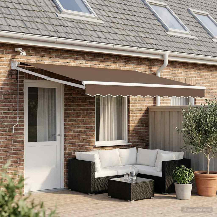 Elektrisch Uittrekbaar Zonnescherm Taupe 4 x 2 m