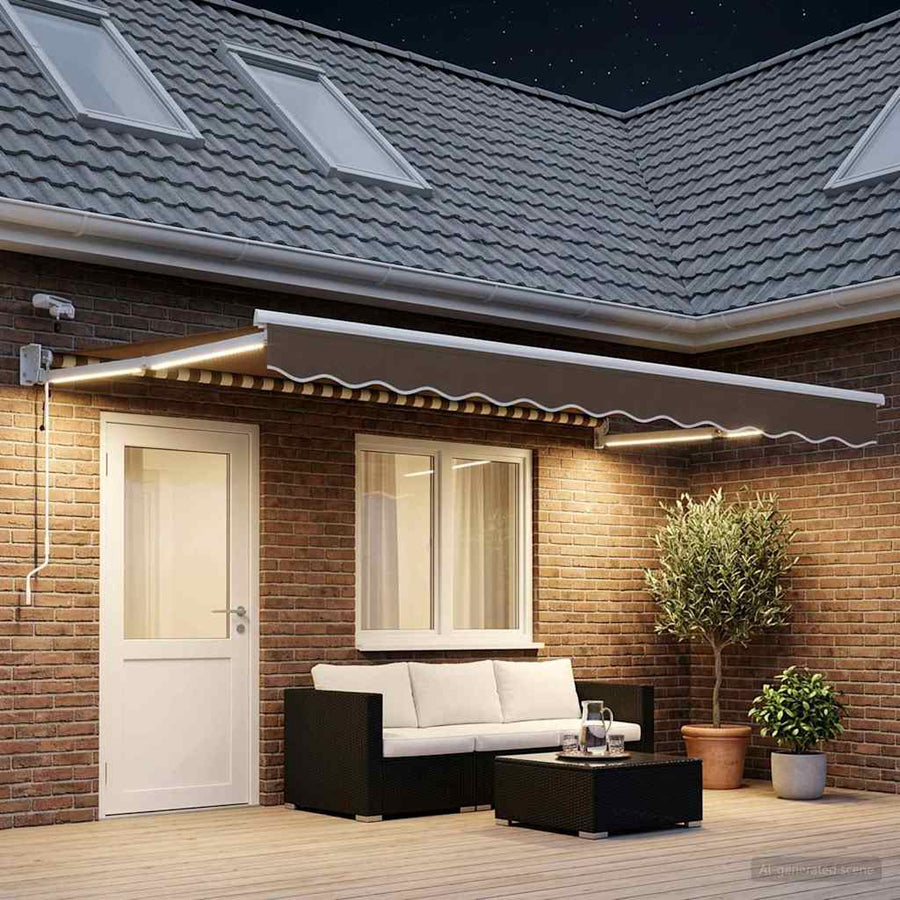 Elektrisch Uittrekbaar Zonnescherm Taupe 4 x 2 m