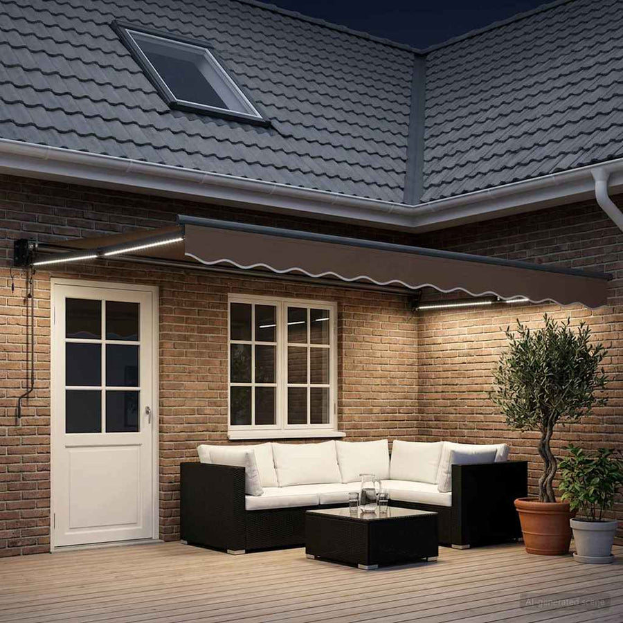 Elektrisch Uittrekbaar Zonnescherm Taupe 4 x 2 m