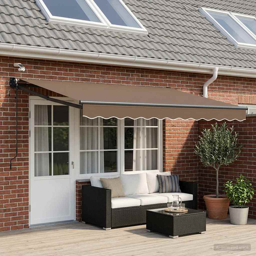 Elektrisch Uittrekbaar Zonnescherm Taupe 4 x 2 m