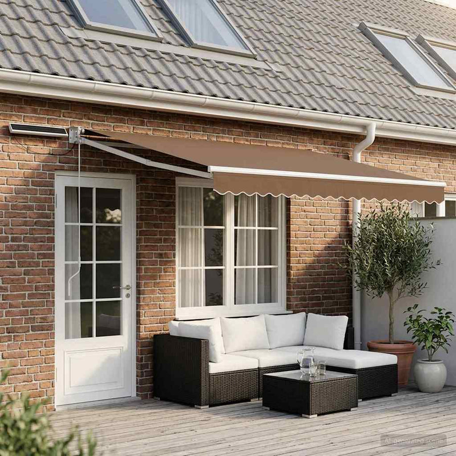 Elektrisch Uittrekbaar Zonnescherm Taupe 4 x 2 m