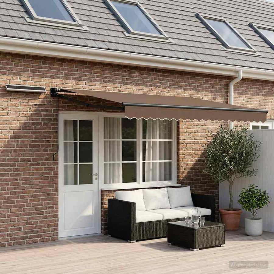 Elektrisch Uittrekbaar Zonnescherm Taupe 4 x 2 m