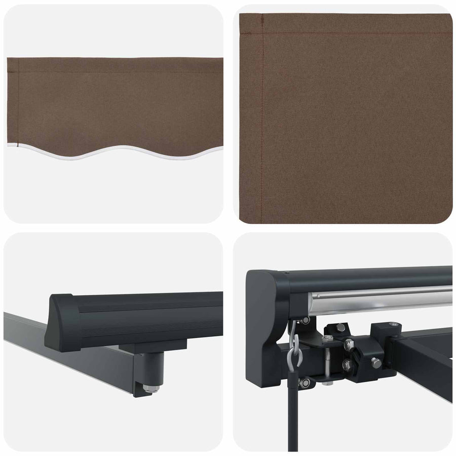 Handmatig uitschuifbare luifel Taupe 4 x 2 m