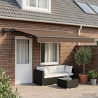 Luifel 4x3m taupe met LED