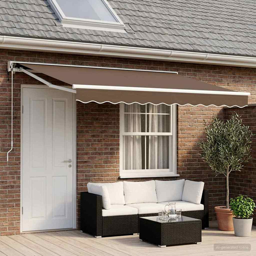 Elektrisch Uittrekbaar Zonnescherm Taupe 4,5 × 3,5 m