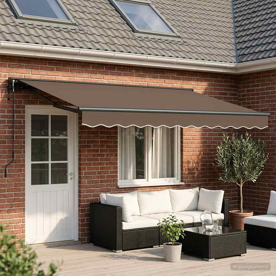 Elektrisch Uittrekbaar Zonnescherm Taupe 4 x 2 m