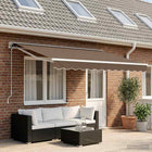 Elektrisch zonnescherm 4x2 m taupe aluminium frame