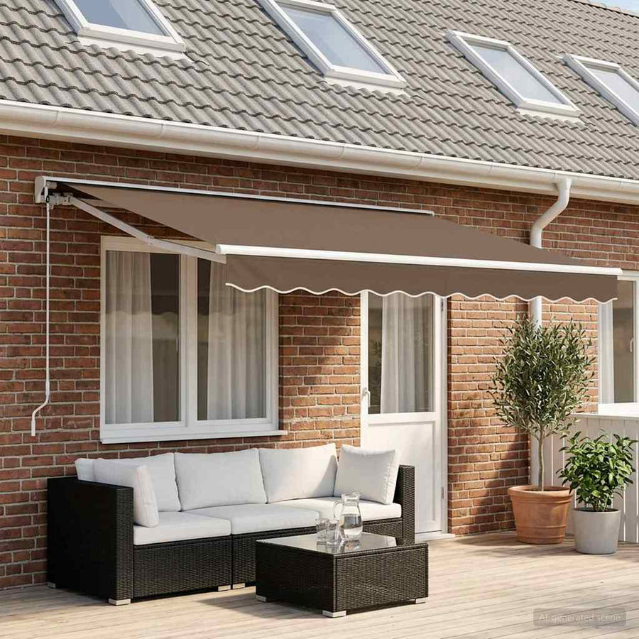 Elektrisch Uittrekbaar Zonnescherm Taupe 4 x 2 m