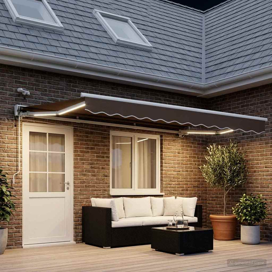 Elektrisch Uittrekbaar Zonnescherm Taupe 4 x 2 m