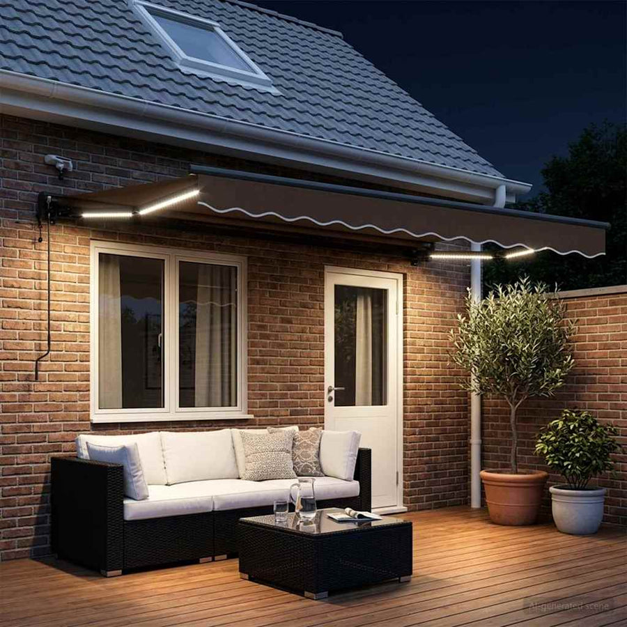 Elektrisch Uittrekbaar Zonnescherm Taupe 4,5 × 3,5 m